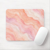 Pfirsich-Achat | Hübsche weiche pastellfarbene Was Mousepad (Mit Mouse)