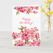 Pfirsich-alles Gute zum Geburtstagkarte Karte (Gelbe Blume)