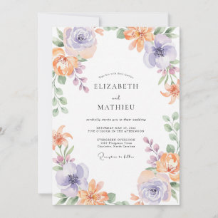 Pfirsich Amethyst Ranunculus Sanfte Eukalyptus Hoc Einladung