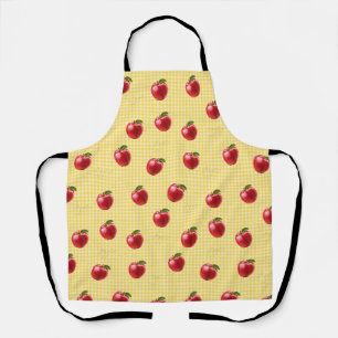 Pfirsich Apfel Gingham Schürze