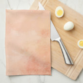 Pfirsich-Aquarellentwurf Geschirrtuch (Viertel Falte)
