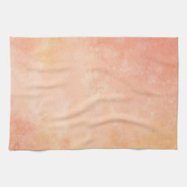 Pfirsich-Aquarellentwurf Geschirrtuch
