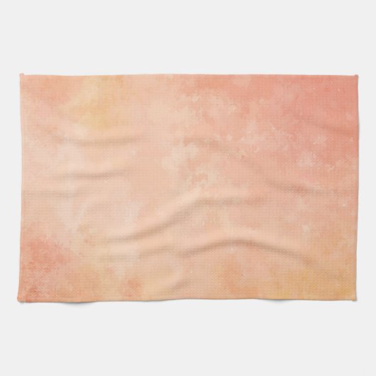 Pfirsich-Aquarellentwurf Geschirrtuch (Horizontal)