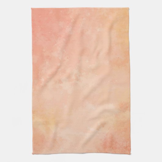Pfirsich-Aquarellentwurf Geschirrtuch (Vertikal)