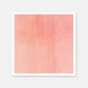 Pfirsich-Aquarellentwurfs-Papierserviette Serviette