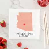 Pfirsich Arizona Hochzeit Serviette (Beispiel)