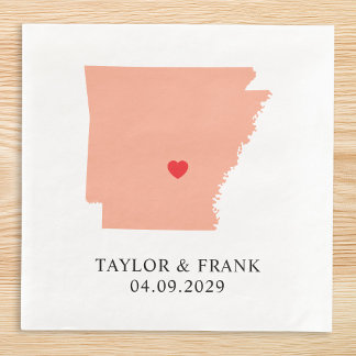 Pfirsich Arkansas Hochzeit Serviette