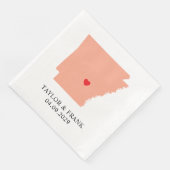 Pfirsich Arkansas Hochzeit Serviette (Ecke)