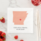 Pfirsich Arkansas Hochzeit Serviette (Beispiel)