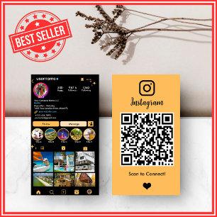 Pfirsich-Ästhetik Immobilienmakler Instagram QR Visitenkarte