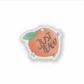 Pfirsich Aufkleber (Vorderseite)