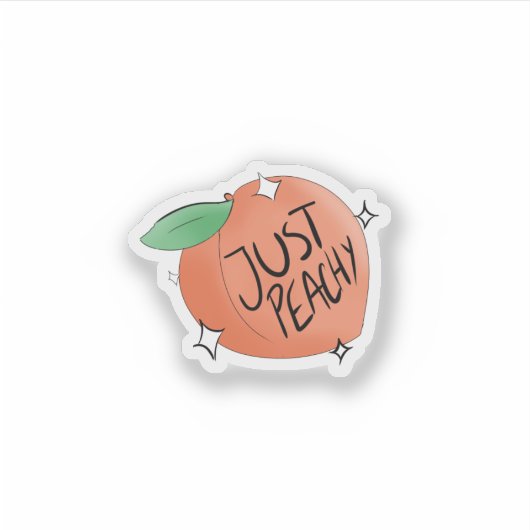 Pfirsich Aufkleber (Vorderseite)
