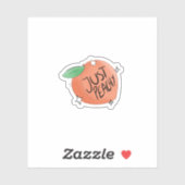 Pfirsich Aufkleber (Blatt)