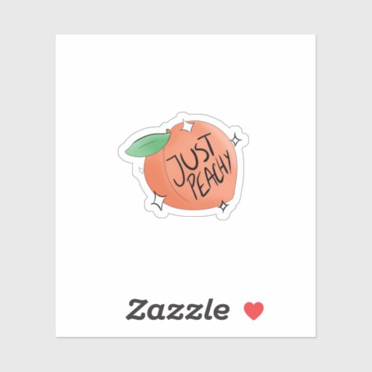 Pfirsich Aufkleber (Blatt)