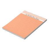 Pfirsich aus dem Schreibtisch aus - Textuptor mit Notizblock (Rotiert)