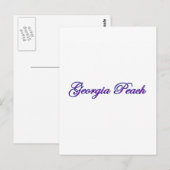 Pfirsich aus Georgia Postkarte (Vorne/Hinten)