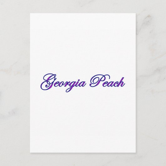 Pfirsich aus Georgia Postkarte (Vorderseite)
