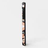 Pfirsich-Azteke-Schwarzes Case-Mate iPhone Hülle (Hinten/Links)