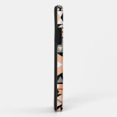 Pfirsich-Azteke-Schwarzes Case-Mate iPhone Hülle (Hinten/Rechts)