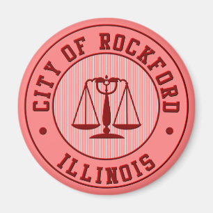 Pfirsich-Baseballteams-Magnet KRW Rockford Magnet