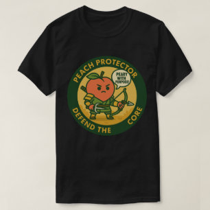 Pfirsich Beschützer Verteidige den Kern  T-Shirt