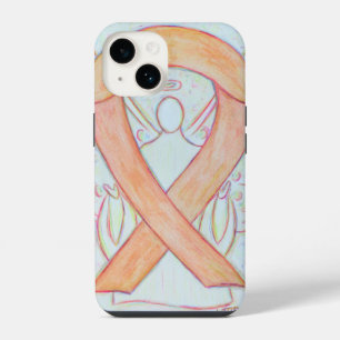 Pfirsich-Bewusstseins-Schleifen-Engel-Kundenspezif iPhone 14 Hülle