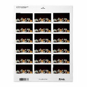 Pfirsich-blaues Sakura-Etikett Adressaufkleber (Vorne)