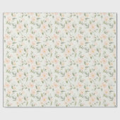 Pfirsich-Blumen-Brautparty Geschenkpapier (Flach)