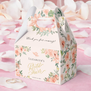 Pfirsich-Blumen-Brautparty Geschenkschachtel