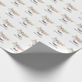 Pfirsich-Blumen-Brautstrauß Geschenkpapier (Ecke)