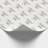 Pfirsich-Blumen-Brautstrauß Geschenkpapier (Ecke)