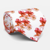 Pfirsich-Blumen-Illustration mit Blumen Krawatte (Gerollt)