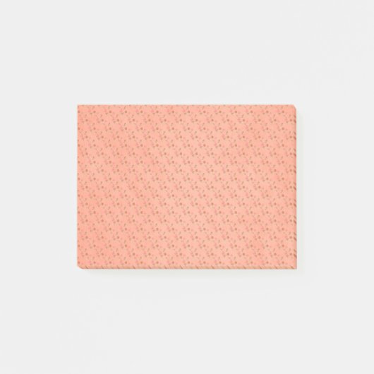 Pfirsich-Blumen-Musterhintergrund Post-it Klebezettel (Vorderseite)
