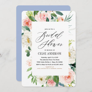 Pfirsich-BlumenBrautparty-Einladung Einladung