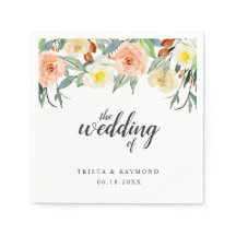 Pfirsich-blumige elegante Hochzeit