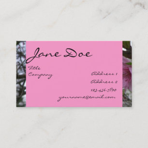 Pfirsich-Blüten - Geschäft Visitenkarte