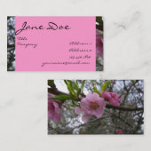 Pfirsich-Blüten - Geschäft Visitenkarte (Vorne/Hinten)