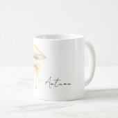 Pfirsich-Bogen-Cream-Mushroom Kaffeetasse (VorderseiteRechts)