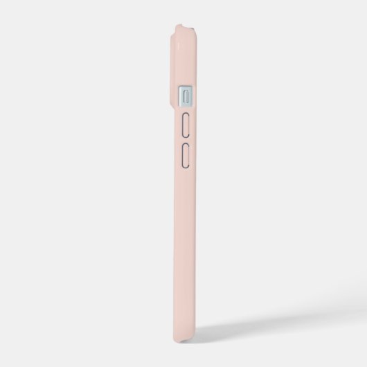 Pfirsich Boho Doppellayer Einfaches Initialen Mono iPhone 15 Hülle (Linke Seite)