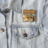 Pfirsich-Braut-Hochzeits-Button - besonders Button (Beispiel)