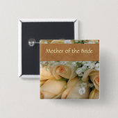 Pfirsich-Braut-Hochzeits-Button - besonders Button (Vorne & Hinten)