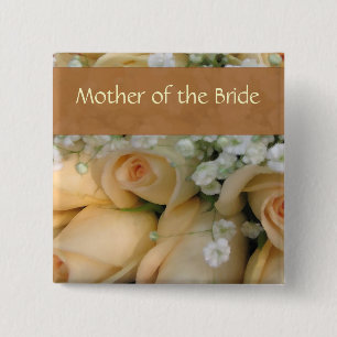 Pfirsich-Braut-Hochzeits-Button - besonders Button