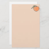 Pfirsich Briefpapier (Vorne/Hinten)