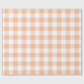 Pfirsich-Büffel-Karo-Muster Geschenkpapier (Flach)