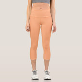 Pfirsich Capri Leggings (Vorderseite)