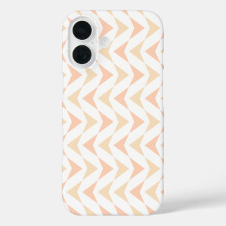 Pfirsich-Chevron-Geometrisches-Muster-iPhone-16-Hü iPhone 16 Hülle