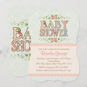 Pfirsich Chic, Land Baby Shower Einladung