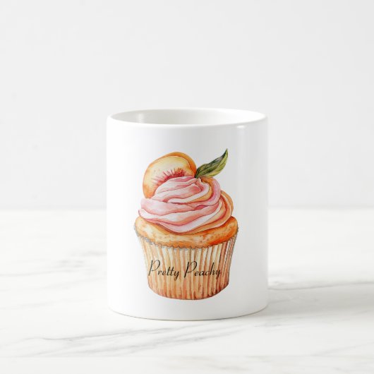 Pfirsich-Cupcake Kaffeetasse (Mittel)