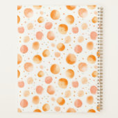 Pfirsich-Cupcake Whimsical Dots Planer (Rückseite)