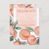 Pfirsich Dankeschön Kartennotiz Begleitkarte (Vorne/Hinten)